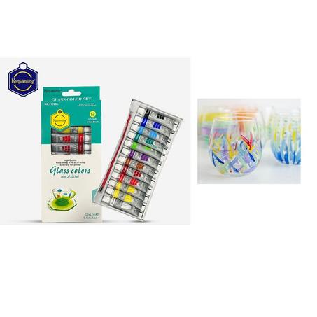 Gouache Vitrail 12ml KEEP SMILING - 12 tubes + Pinceau