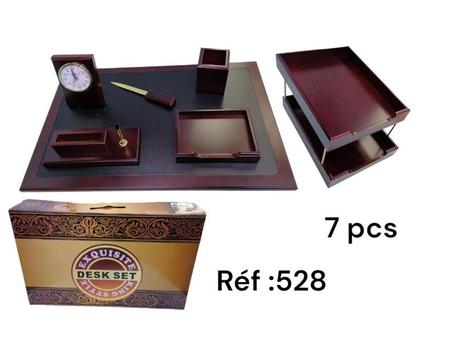 Ensemble De Bureau En Bois  - 7 Pièces