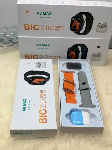 Montre intelligente avec Écouteurs A8 Max