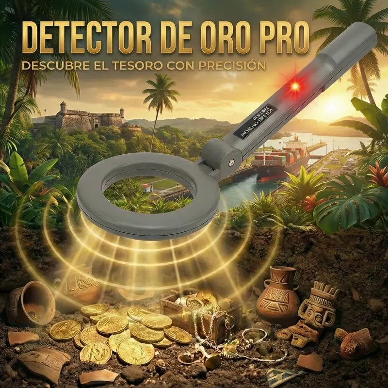 Detector de Metales Portátil — Encuentra tesoros bajo tierra