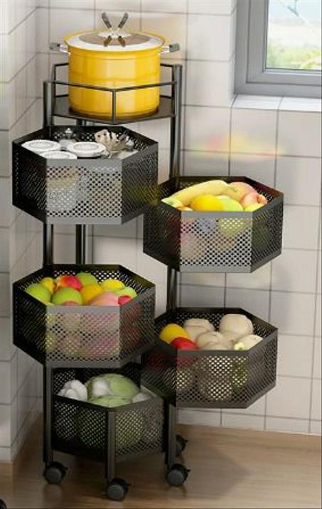 سلة الخضر والفواكه 5 طبقات