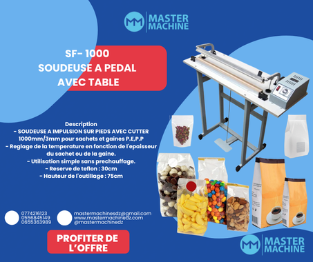 SF-1000 SOUDEUSE A PEDAL AVEC TABLE