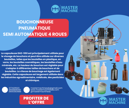BOUCHONNEUSE SEMI AUTOMATIQUE 4 ROUES