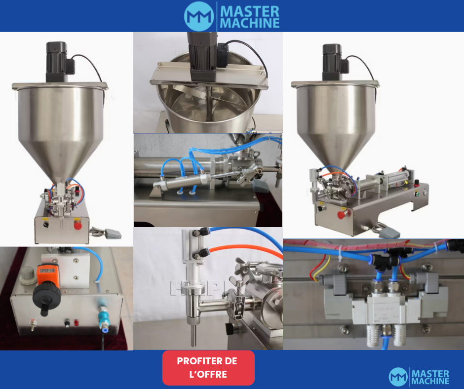 G1WGD1000-REMPLISSEUSE PNEUMATIQUE AVEC MELANGEUR SIMPLE PAROI POUR LES PRODUITS LIQUIDES VISQUEUX
