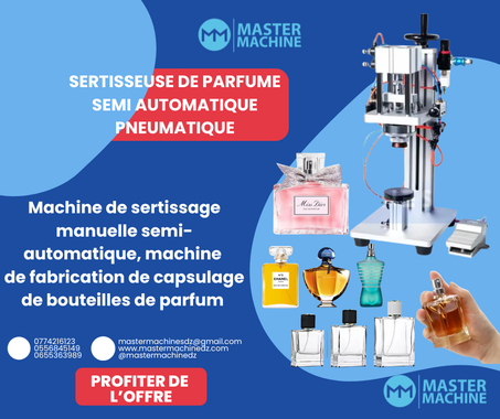SERTISSEUSE DE PARFUME SEMI AUTOMATIQUE PNEUMATIQUE