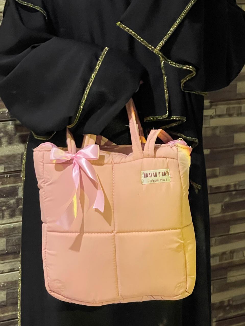 Aesthetic Pink Puffer Bag