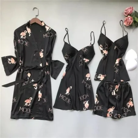 Pyjama femme été costume quatre pièces