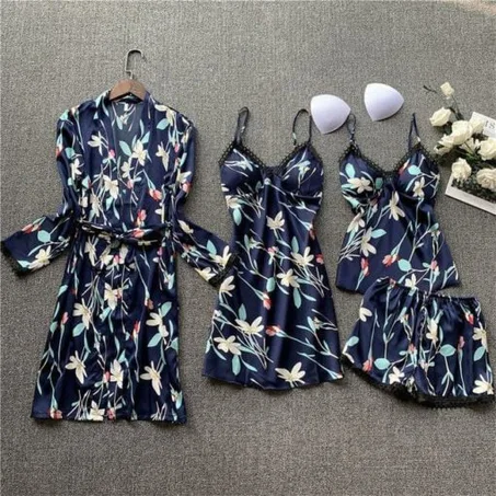 Pyjama femme été pyjama quatre pièces