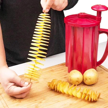 آلة تقطيع البطاطا اللولبية