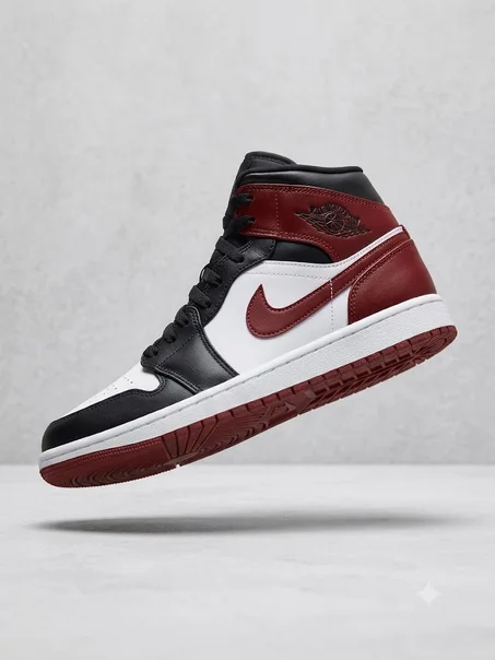 Air Jordan 1 Mid – Burgundy & Black