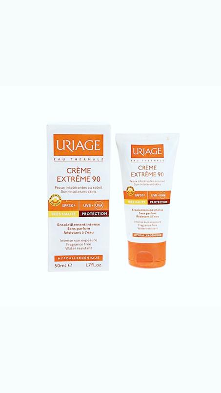 URIAGE Crème Extreme 90  SPF 50, Très Haute Protection 50 Ml💛   واقي الشمس عالي الحماية بمعامل فلترة وحمايه من الشمس مافوق ال 90 نظام فلتره وحماية UVA_UVB