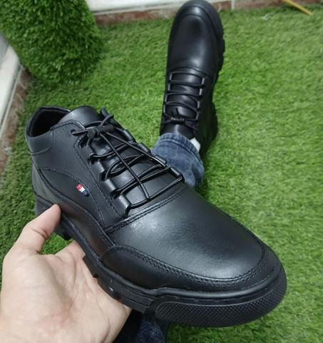حذاء demi boots من الجلد الطبيعي
