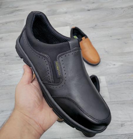 chaussures Skechers en cuir véritable