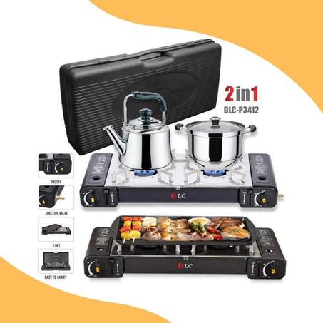 موقد الغاز المتنقل 2 في 1