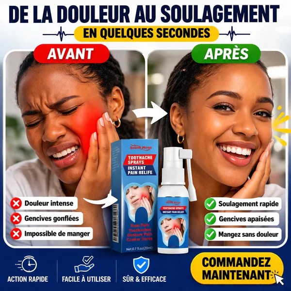 🦷 Toothache Spray – Soulagement rapide contre le mal de dents