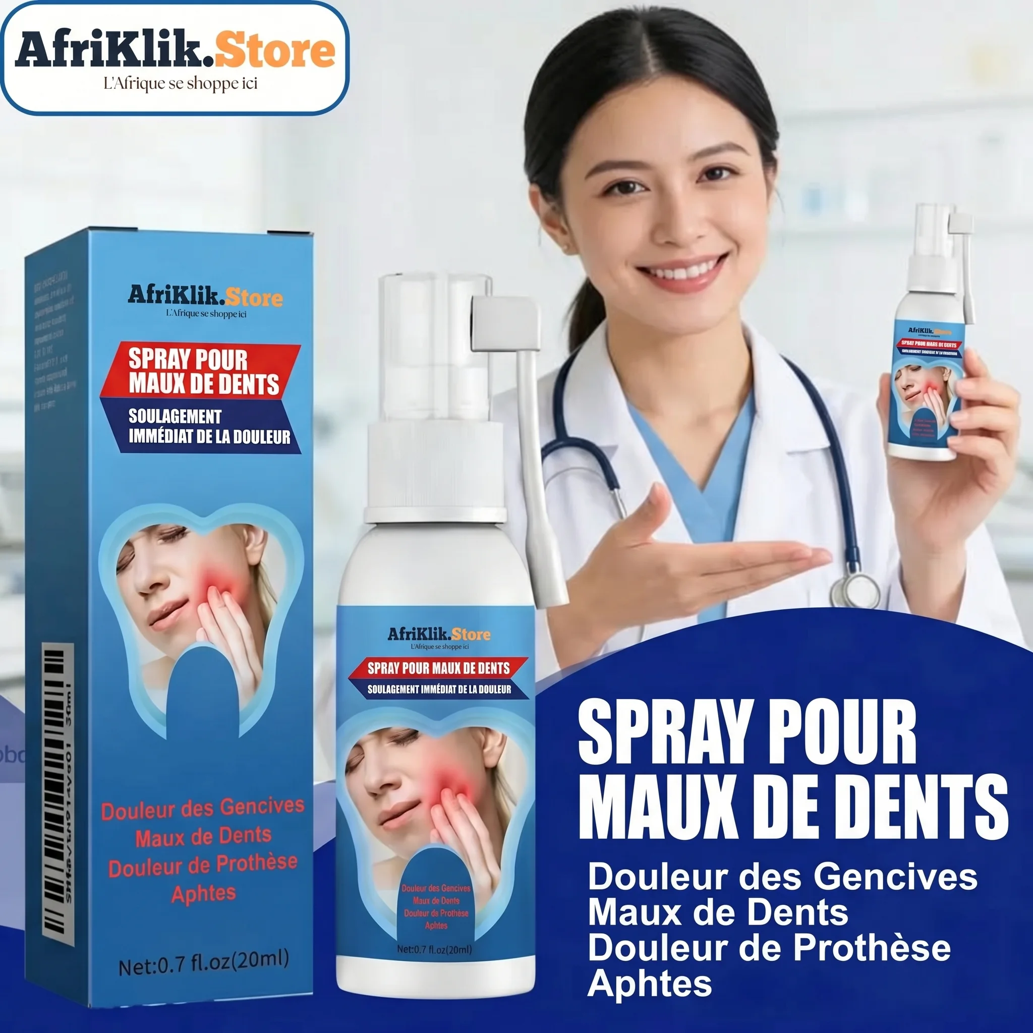 Spray apaisant pour les dents et les gencives