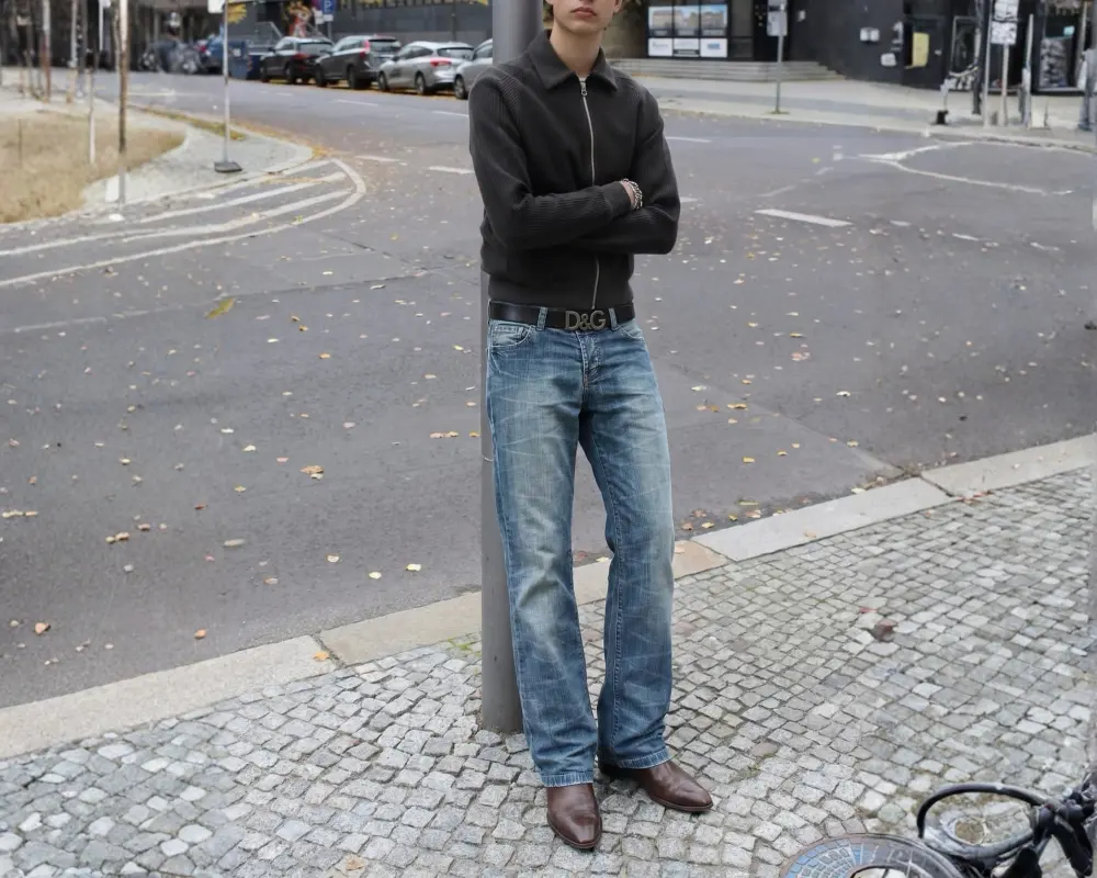 Classic Vintage Wash Bootcut Jeans