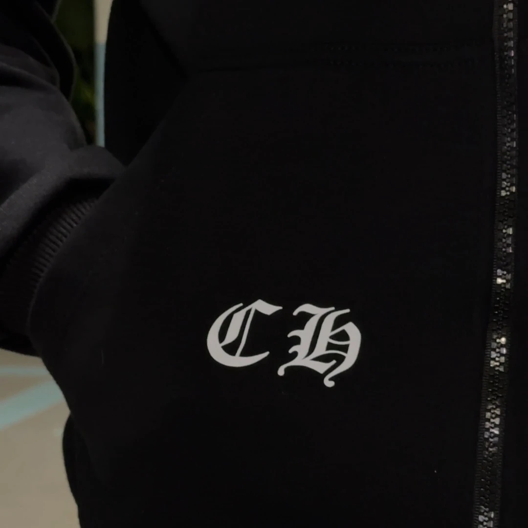Chrome Hearts  Zip-Up Hoodie + free glasses