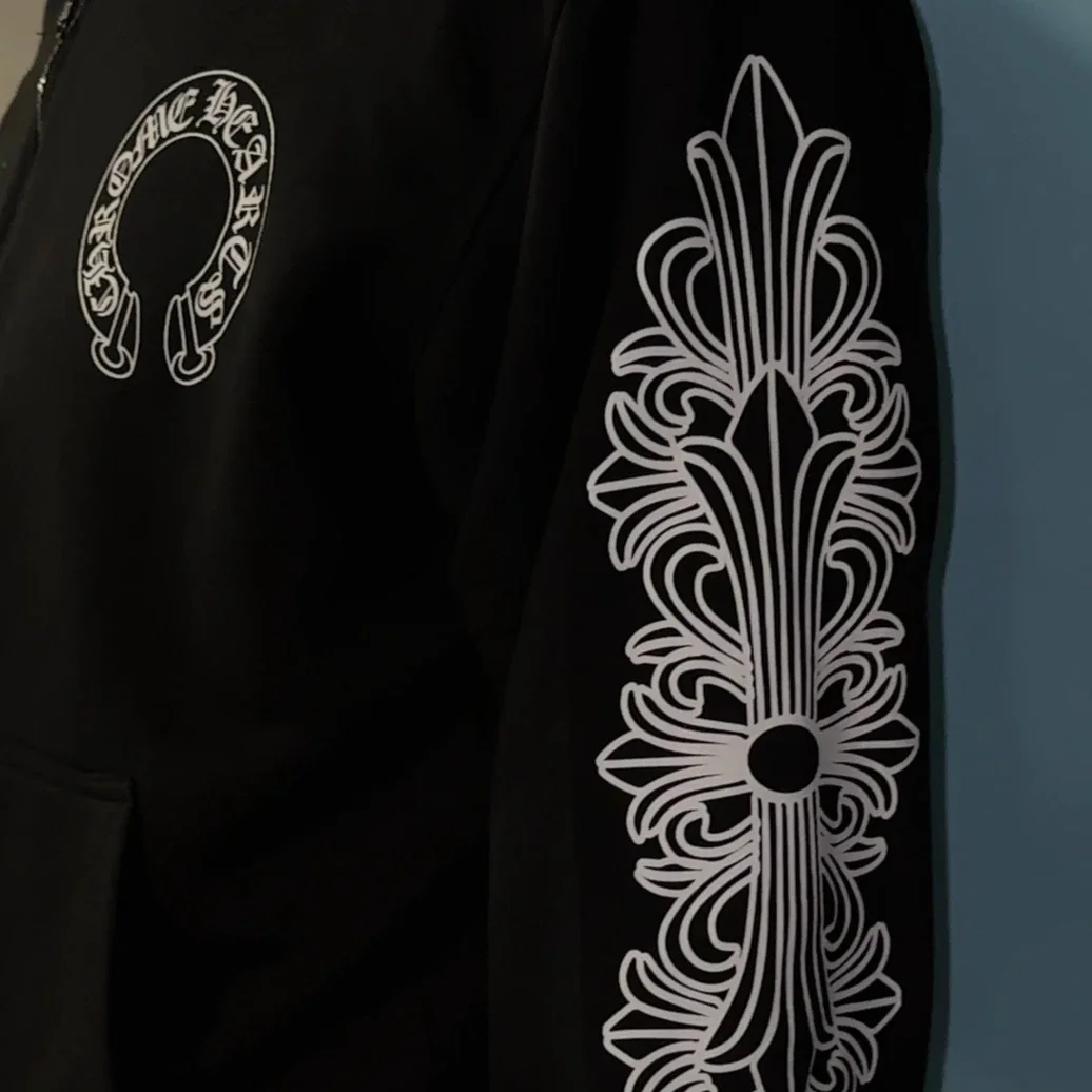 Chrome Hearts  Zip-Up Hoodie + free glasses