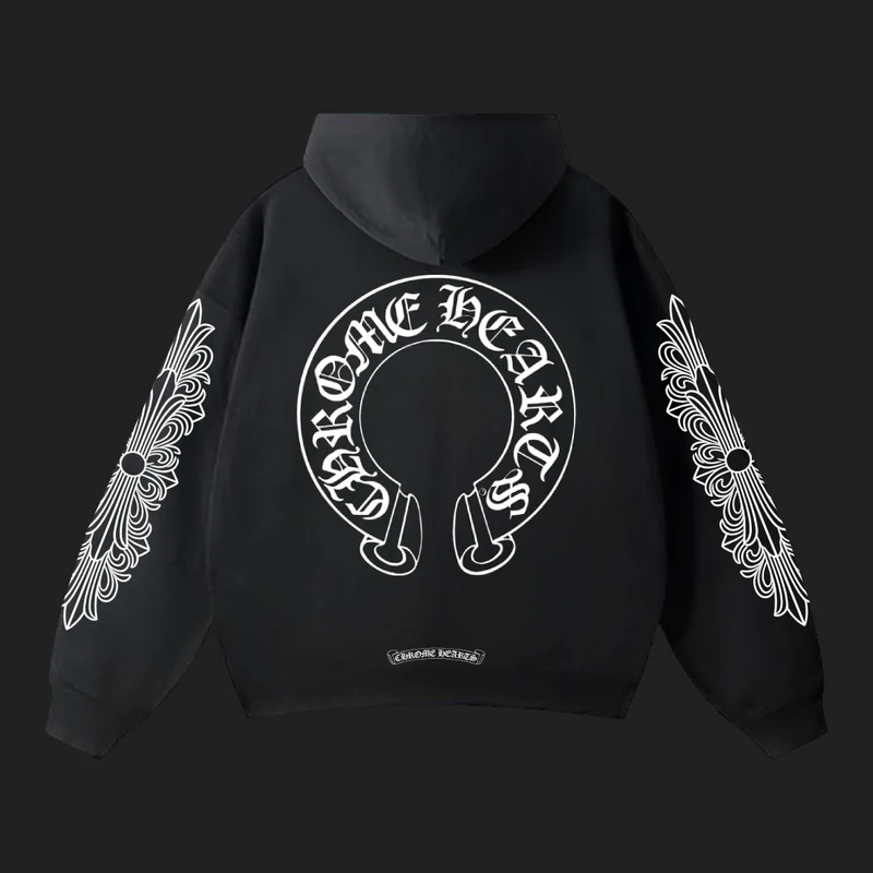 Chrome Hearts Horseshoe Zip-Up Hoodie no cross