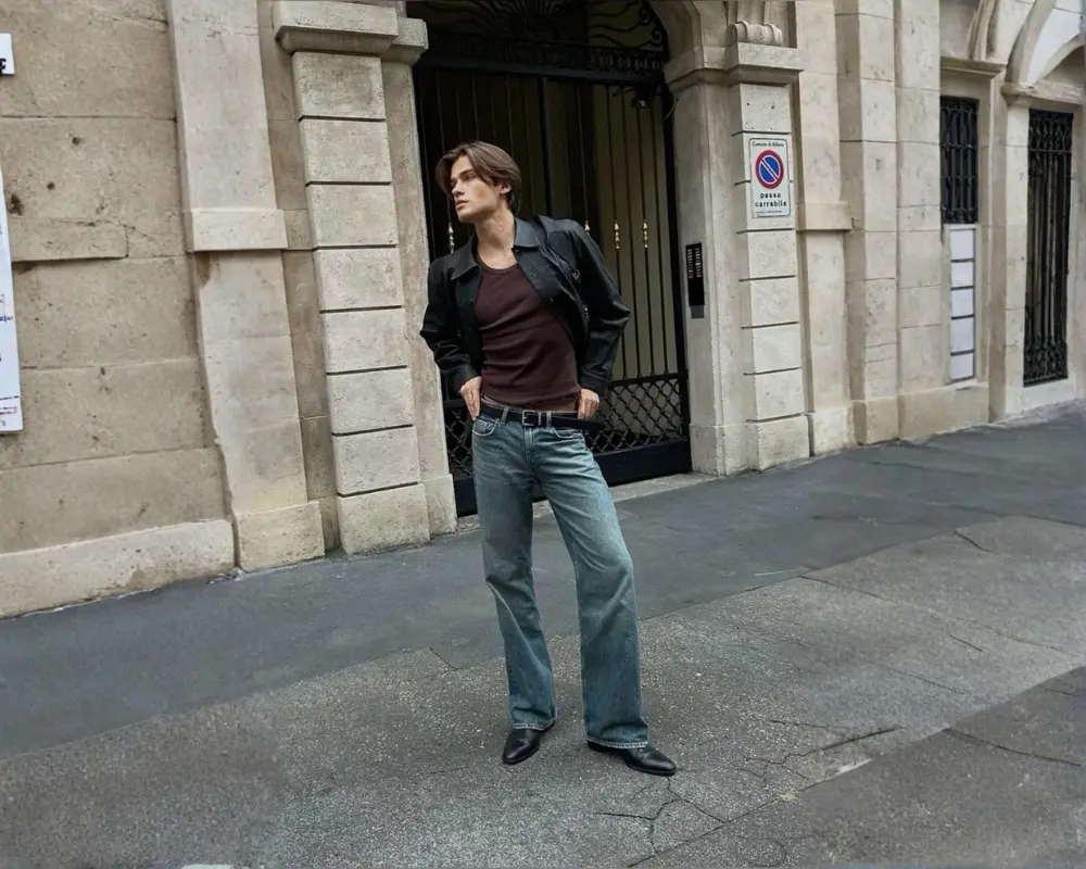 Classic Vintage Wash Bootcut Jeans