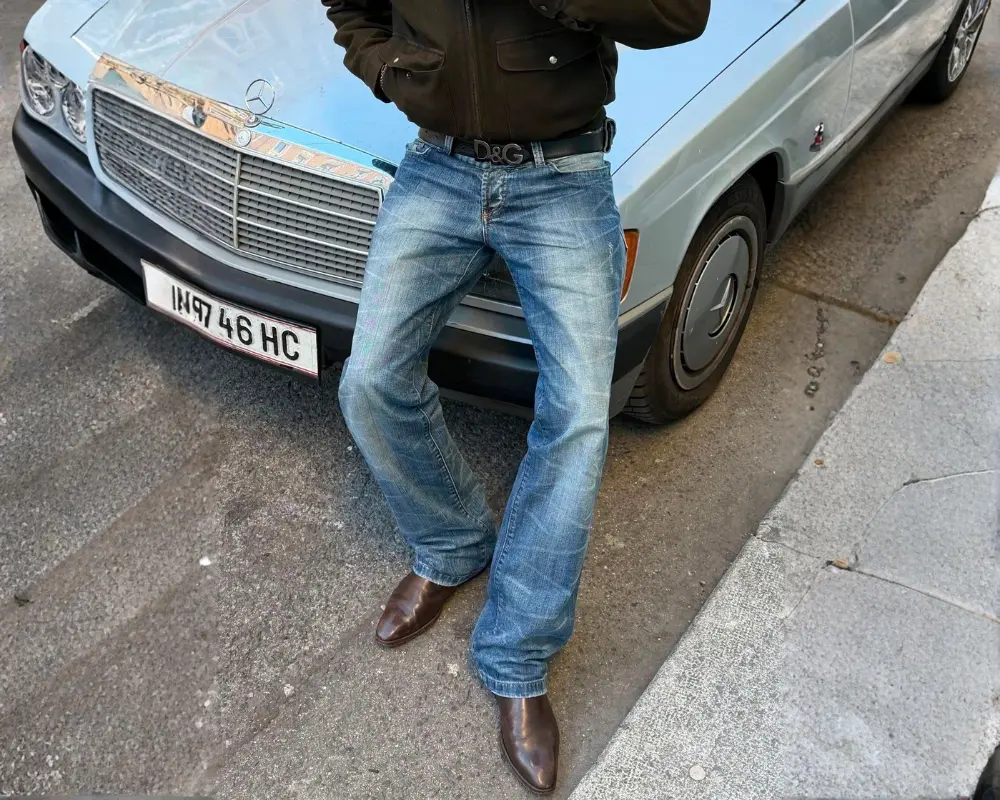 Classic Vintage Wash Bootcut Jeans