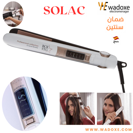 مصفف شعر، ألواح من السيراميك كبيرة جدًا مع 6 أوضاع لدرجة الحرارة  - SOLAC