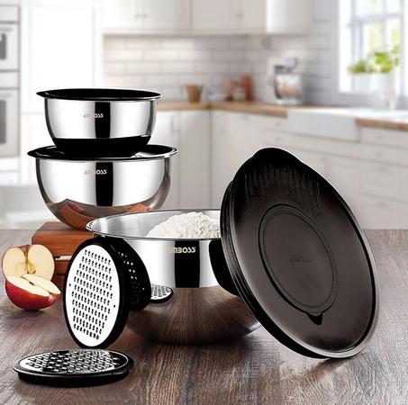 طقم 9 قطع متعدد الإستعمالات مصنوع من إنوكس - AMBOSS