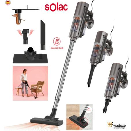 مكنسه كهربائية سلكية بقوة شفط عالية 3 في 1 مع فلتر هيبا للارضيات الصلبة  - SOLAC