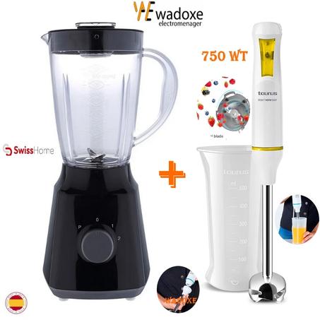 خلاط يدوي 750 واط  + خلاط كهربائي 1.5 لتر - WADOXE