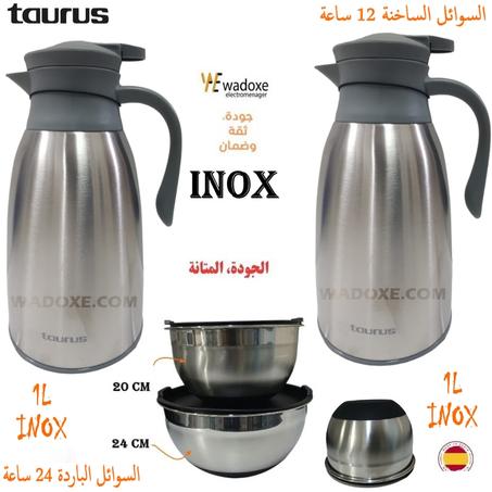 باقة رائعة : ترمس معزولة من الفولاذ المقاوم للصدأ + وعاءين خلط من الفولاذ - WADOXE