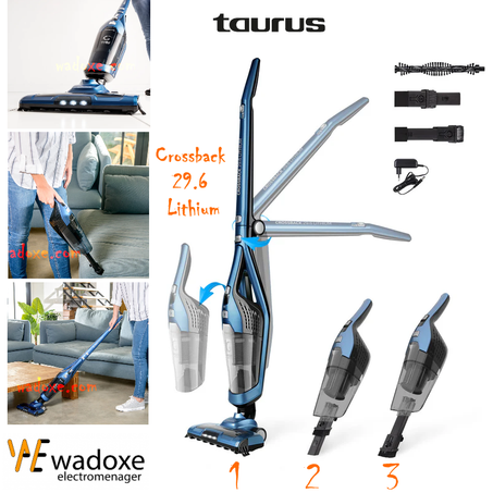 مكنسه كهربائية لثلاثة أسطح مختلفة الصلبة، السجاد والمفروشات - TAURUS