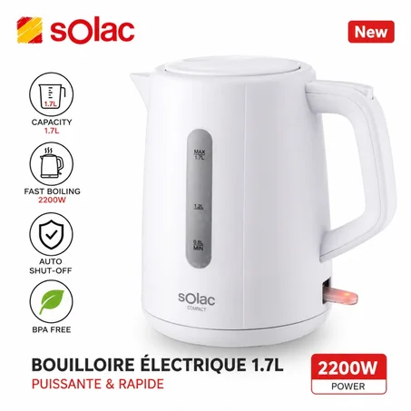 غلاية كهربائية TRAVES – سعة 1.7 لتر من SOLAC