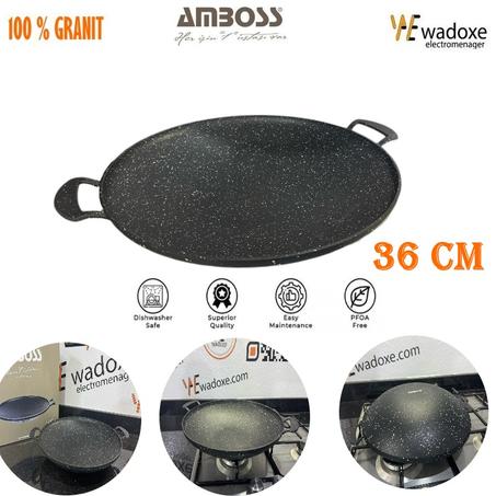 مقلاة من الجرانيت المصبوب مقاس كبير 36 سم  - AMBOSS
