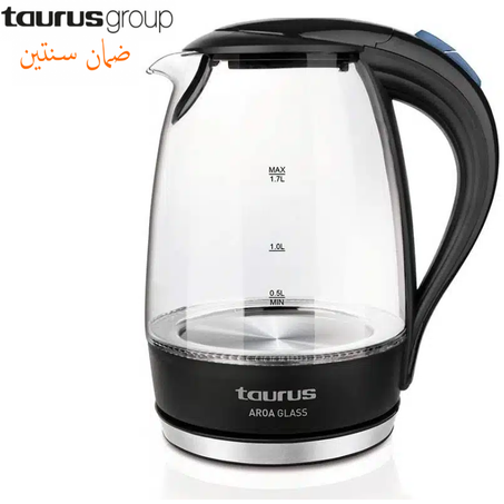 غلاية مياه  زجاجية كهربائية انيقة و سهلة الاستخدام  - TAURUS