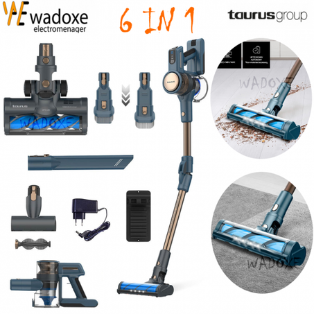 مكنسه كهربائيه  6في1 بدون سلك بطاقة قوية مع أكسوسوار إضافي خاص بالقطط وكلاب  - TAURUS