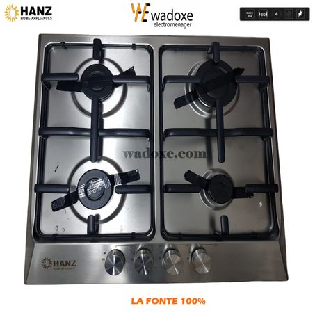 صفيحة غاز مدمجة Plaque de Gaz Encastrable إنوكس مقود نار من لافونت  - WADOXE