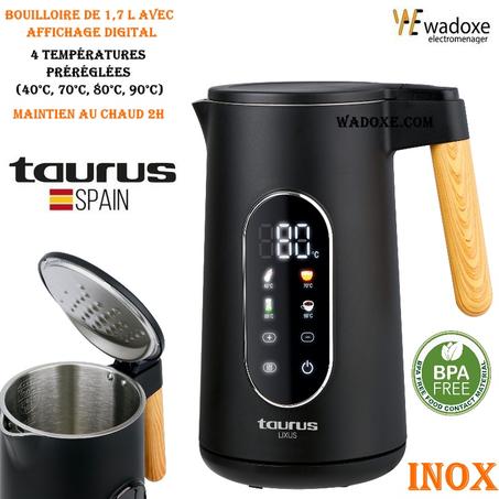 غلاية كهربائية ذكية من الفولاذ المقاوم للصدأ - التكنولوجيا والأناقة  - TAURUS