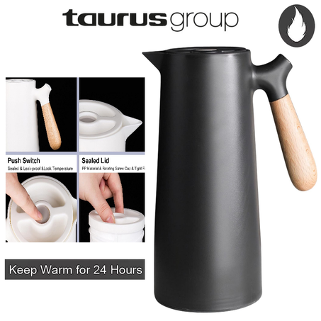 ترمس معزول للشاي والقهوة زجاجي من داخل  - TAURUS