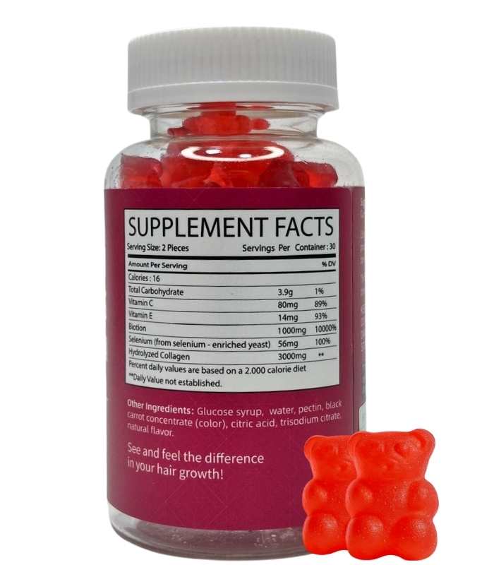 Collagen Gummies – peau parfaite, cheveux de rêve.
