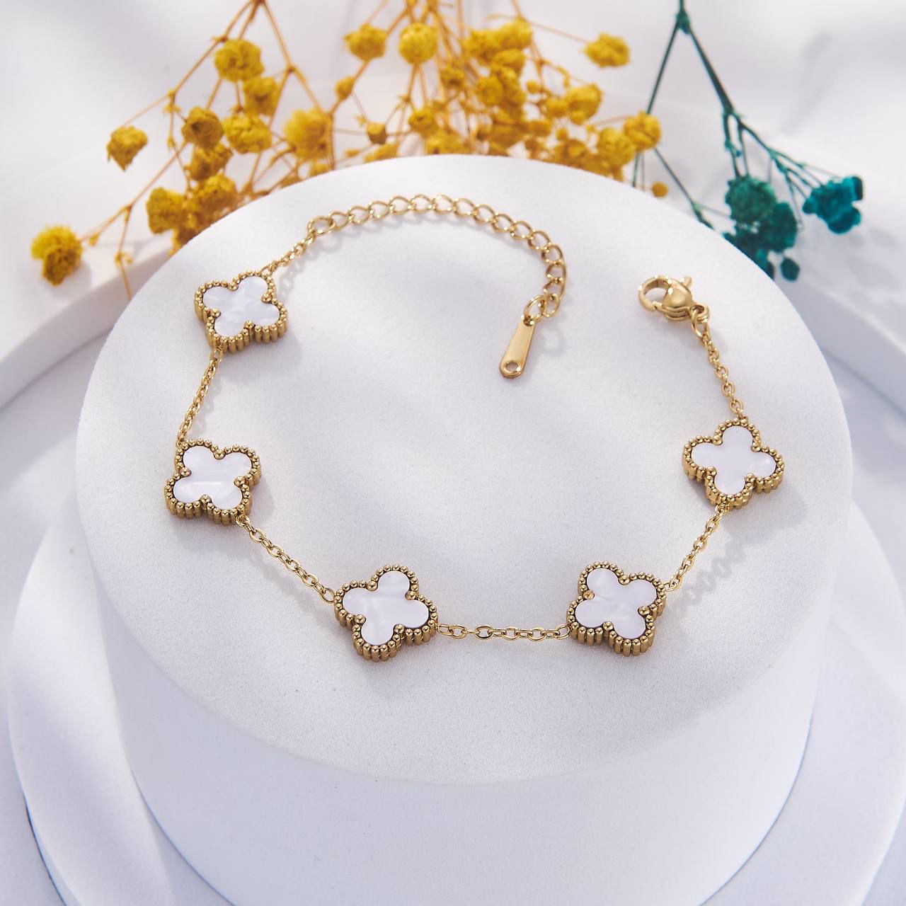 Collier Coeur Blanc + VanCleef Blanche