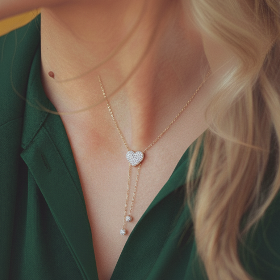 Collier Coeur Blanc + VanCleef Blanche