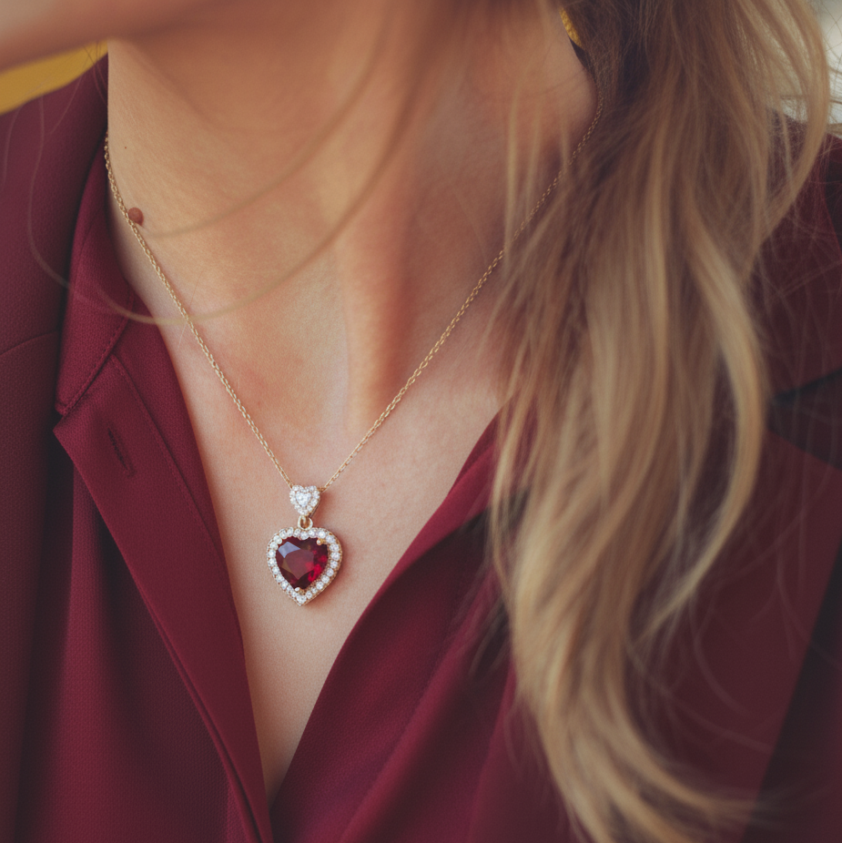 Collier Coeur Rouge + VanCleef Rouge
