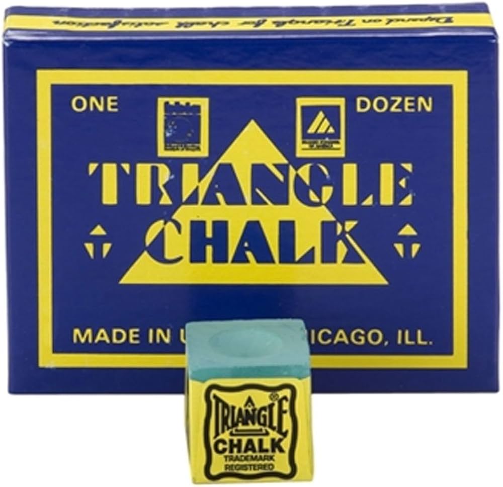 Triangle Pool Chalk – Dozen Pack (12 Pieces) | Trusted Performance for Precision Play