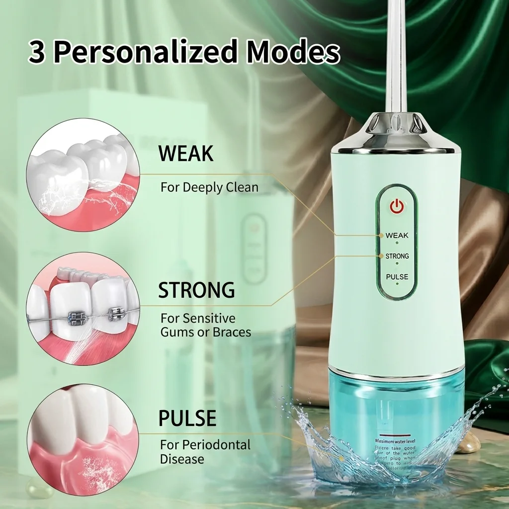 Electric dental water flosserاحصل على ابتسامة نظيفة وصحية