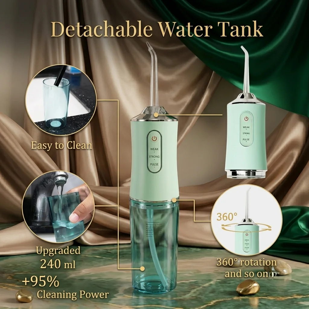 Electric dental water flosserاحصل على ابتسامة نظيفة وصحية