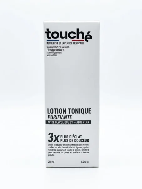 touché Lotion tonique purifiante acide glycolique 8% + Aloe vera 250ml