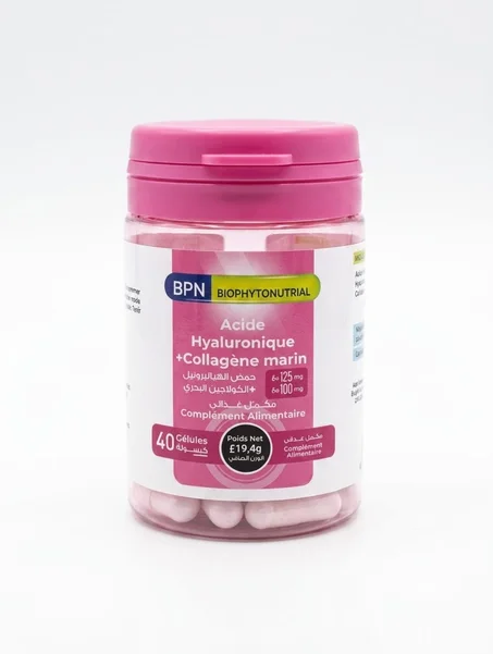 BPN Acide Hyaluronique 125 mcg + Collagéne marin 100 mcg *40 gélules