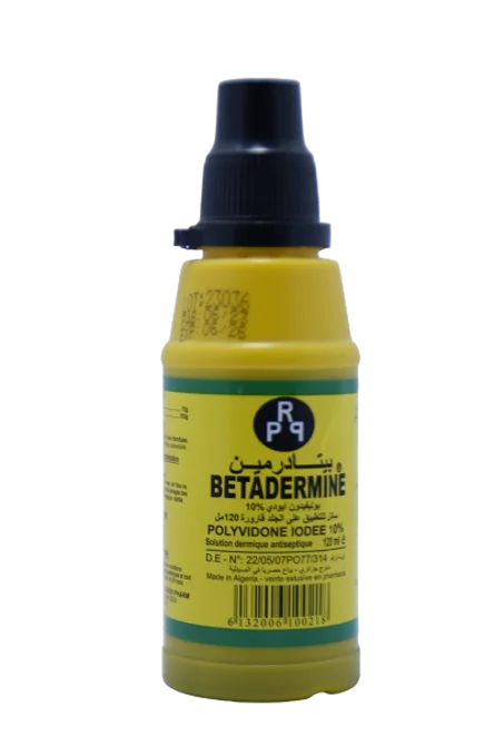 Bétadine dermique 10% en flacon, solution antiseptique