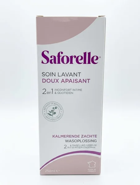 Saforelle soin lavant doux apaisant 2en1 inconfort intime &quotidien 250ml